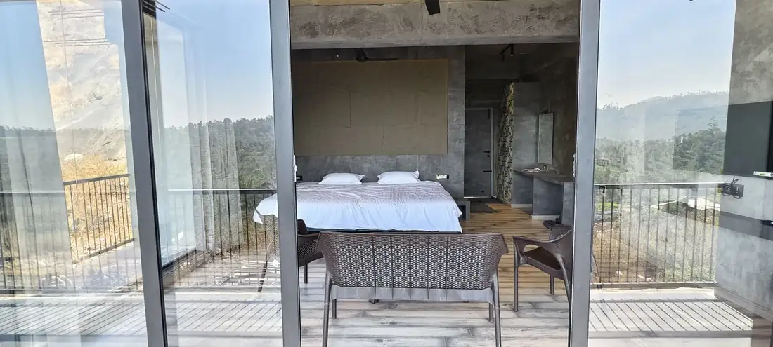Luxury category — Balcony seating with hill view